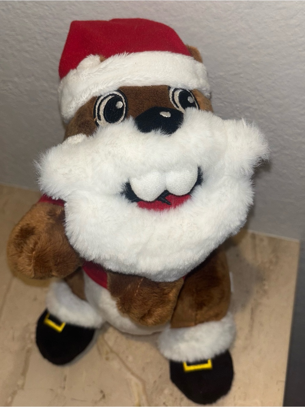 Buc-ee's Bucees Plush Santa Beaver Christmas Stuffed Animal EUC